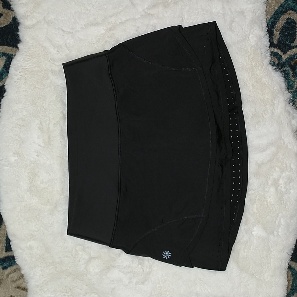Athleta black athletic workout running mini skirt small
